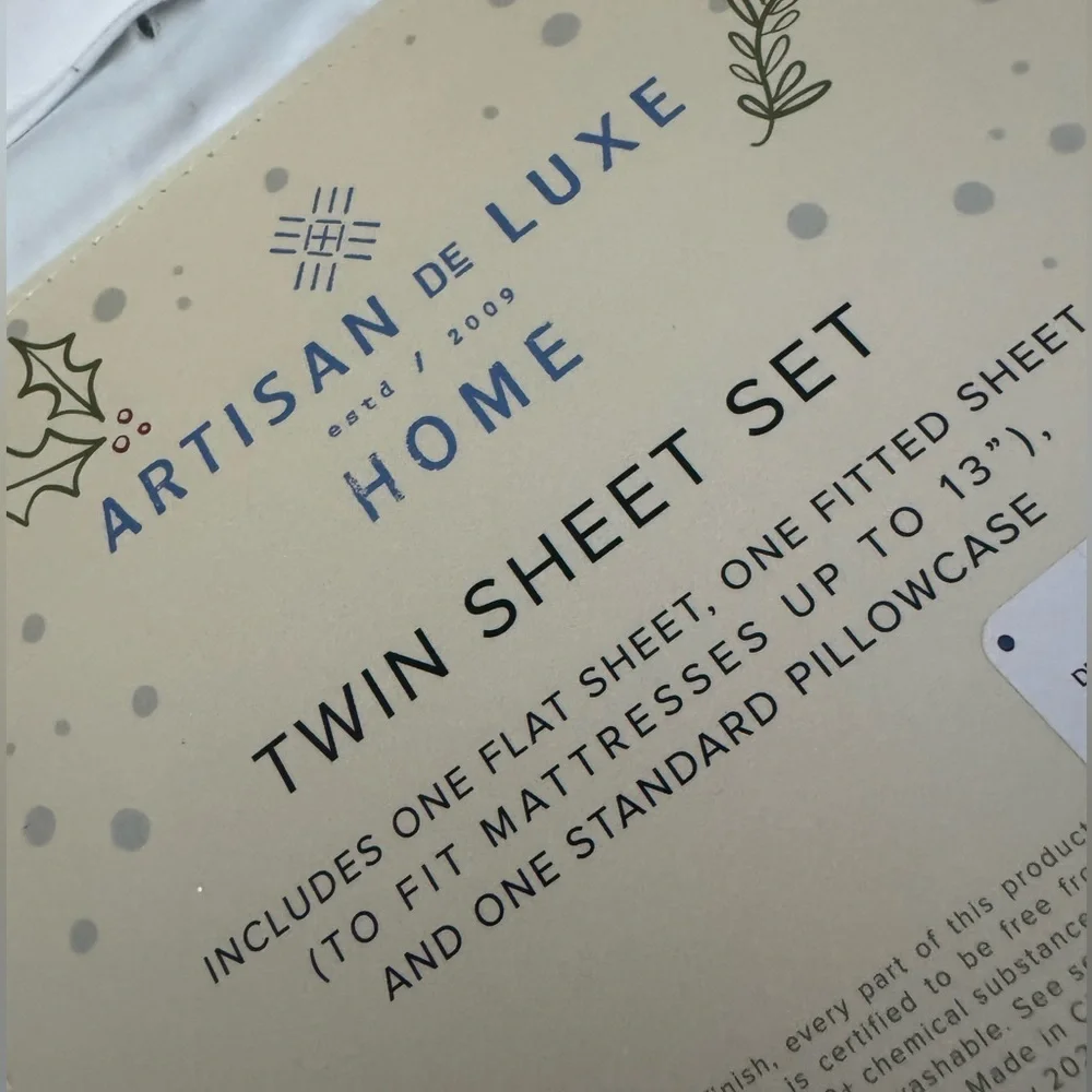 Artisan de luxe cute comfy cozy twin sheet set ( I have other sizes /patterns 2)